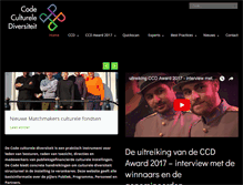 Tablet Screenshot of codeculturelediversiteit.com